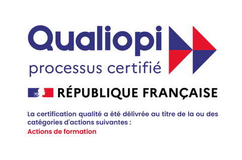 Marque Qualiopi : processus certifié, République française, catégorie actions de formation